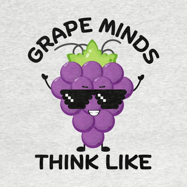 Grape Minds Think Alike | Grapes Pun by Allthingspunny